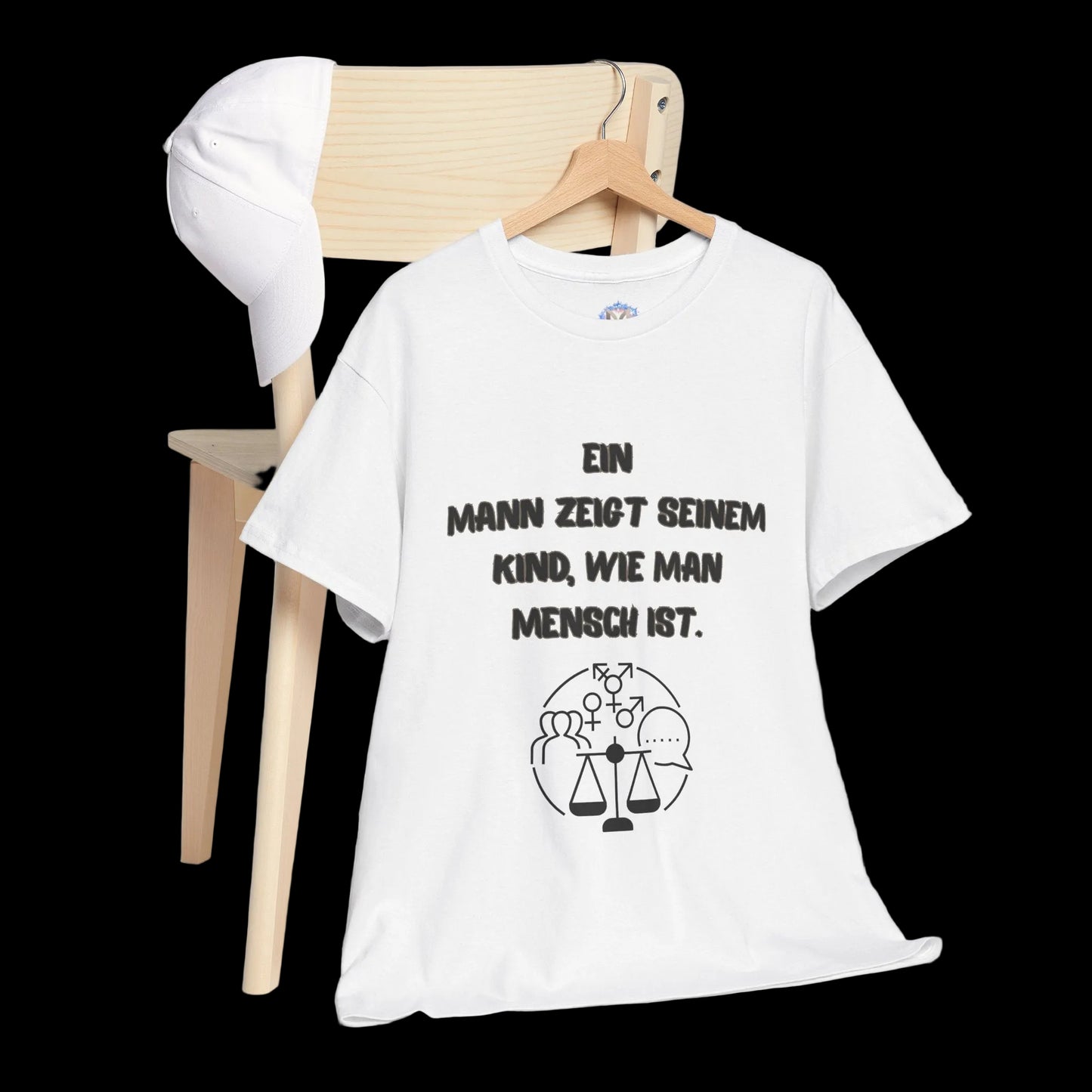 Fatherhood T-Shirt "Ein Mann zeigt seinem Kind, wie man Mensch ist" - Casual Streetwear für stolze Väter