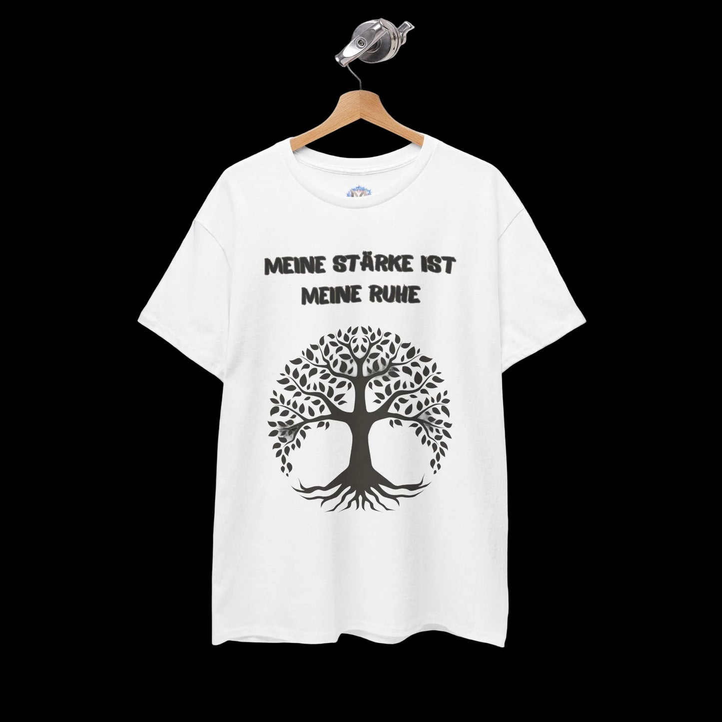  Herren T-Shirt mit lustigem Vater-Spruch "Meine Stärke ist meine Ruhe" - Premium Baumwolle