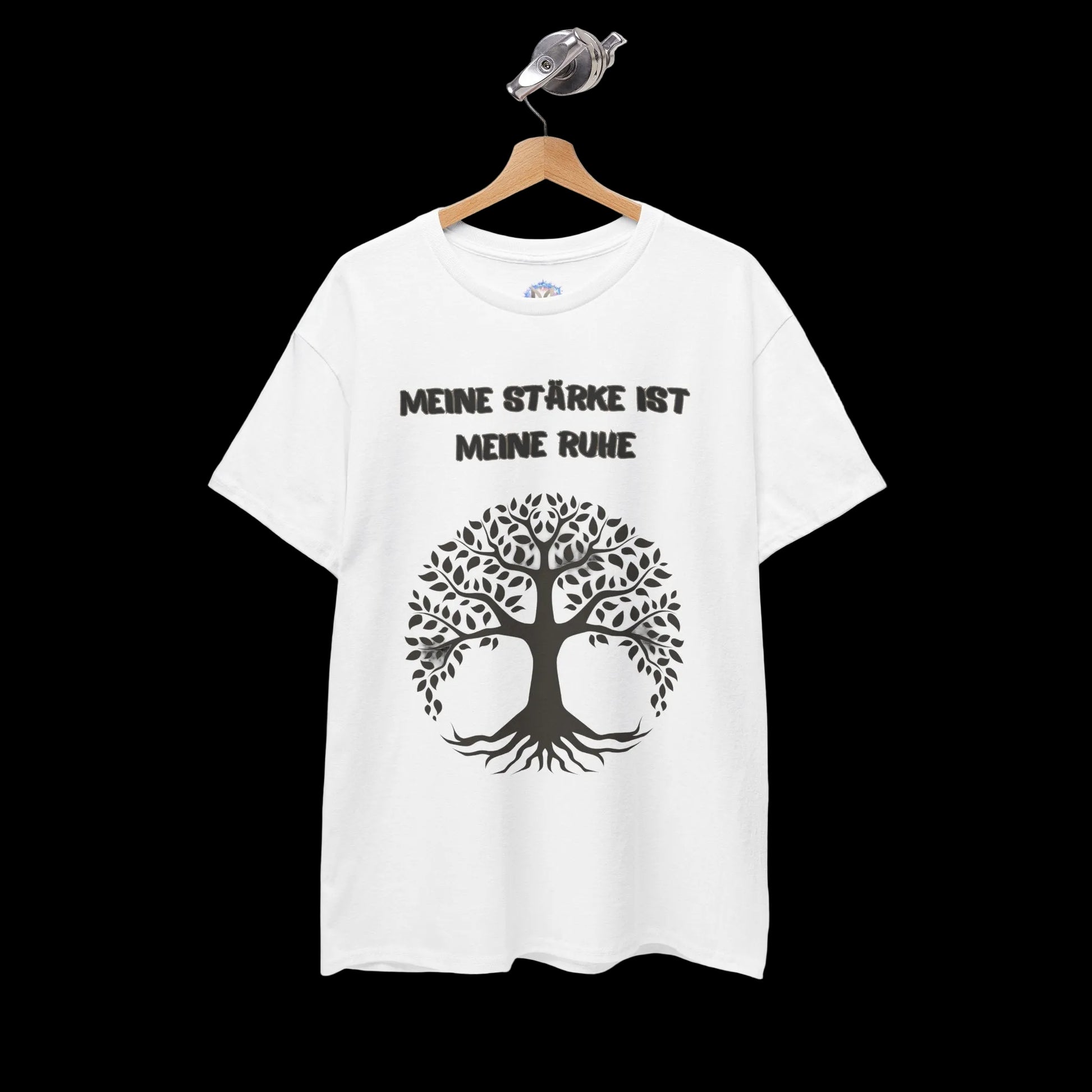  Herren T-Shirt mit lustigem Vater-Spruch "Meine Stärke ist meine Ruhe" - Premium Baumwolle