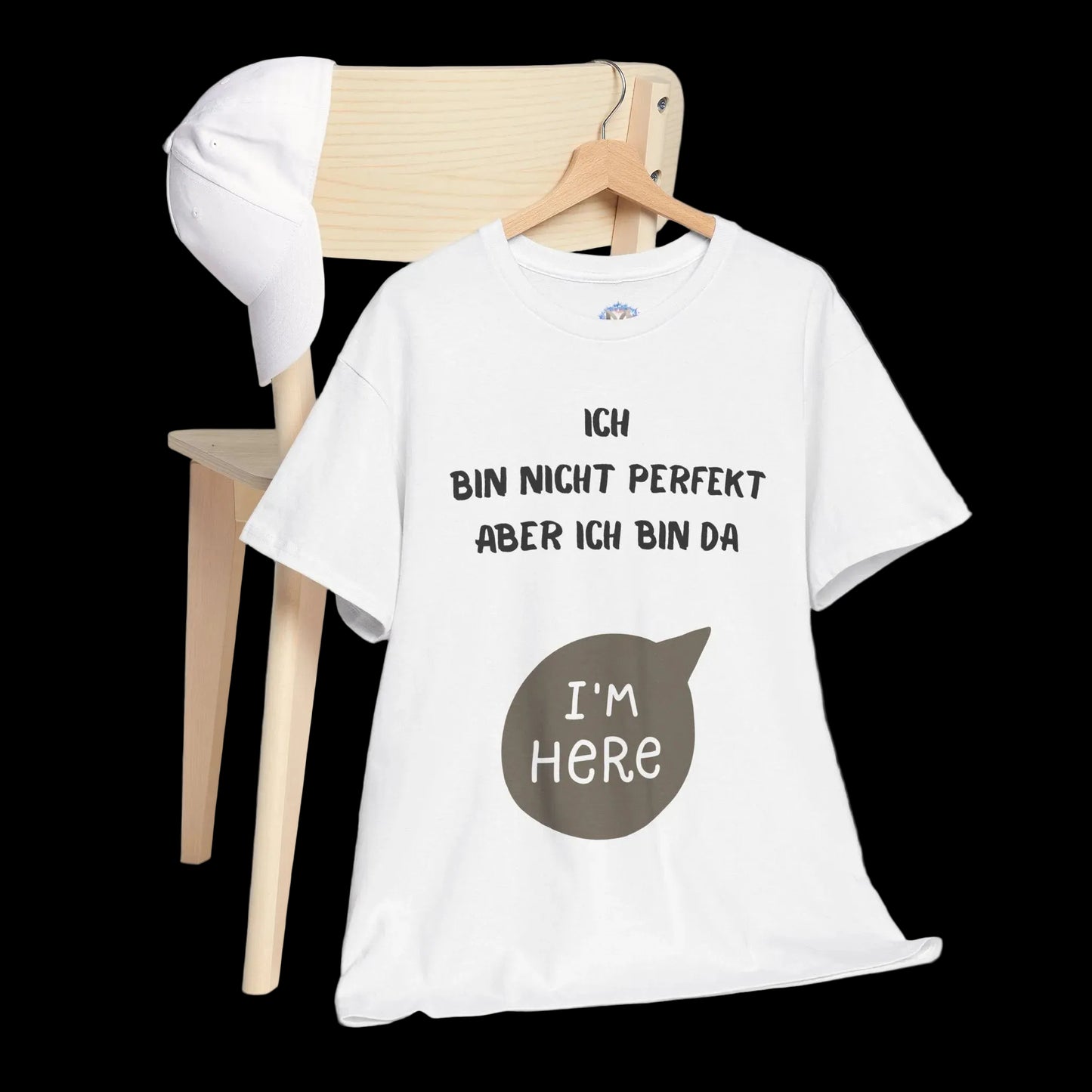  Fatherhood T-Shirt "Ich bin nicht perfekt aber ich bin da" - Casual Streetwear für stolze Väter