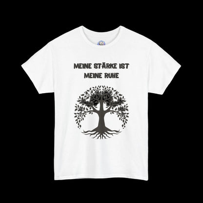  Fatherhood Statement T-Shirt mit Spruch "Meine Stärke ist meine Ruhe" - Vatertagsgeschenk