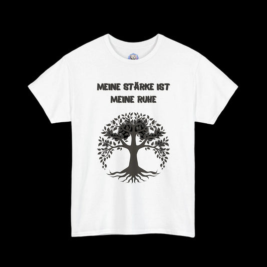  Fatherhood Statement T-Shirt mit Spruch "Meine Stärke ist meine Ruhe" - Vatertagsgeschenk