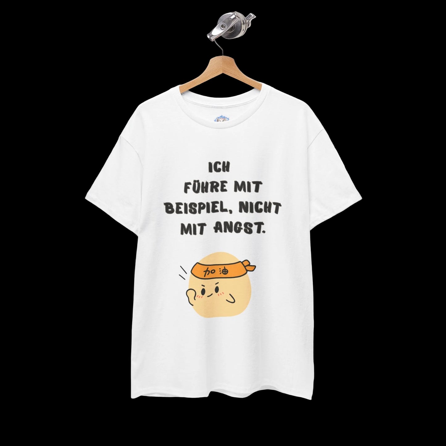 Herren T-Shirt mit lustigem Vater-Spruch "Ich führe mit Beispiel, nicht mit Angst" - Premium Baumwolle