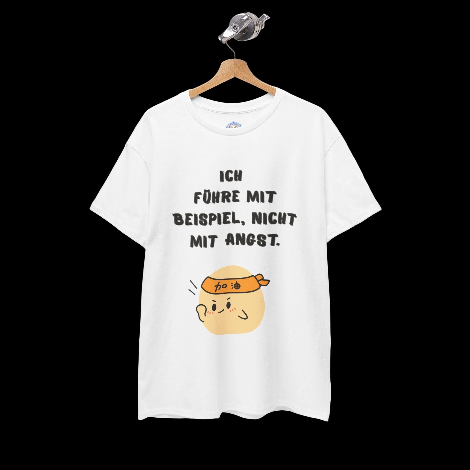 Herren T-Shirt mit lustigem Vater-Spruch "Ich führe mit Beispiel, nicht mit Angst" - Premium Baumwolle