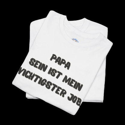 Herren T-Shirt mit lustigem Vater-Spruch "Papa sein ist mein wichtigster Job" - Premium Baumwolle