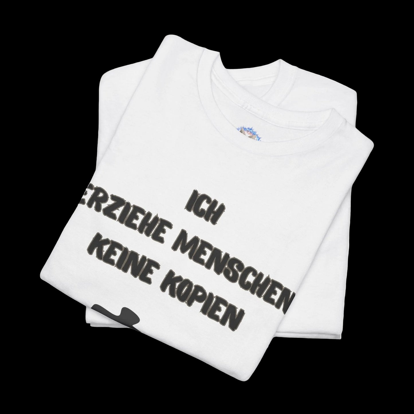 Herren T-Shirt mit lustigem Vater-Spruch "Ich erziehe Menschen und keine Kopien " - Premium Baumwolle