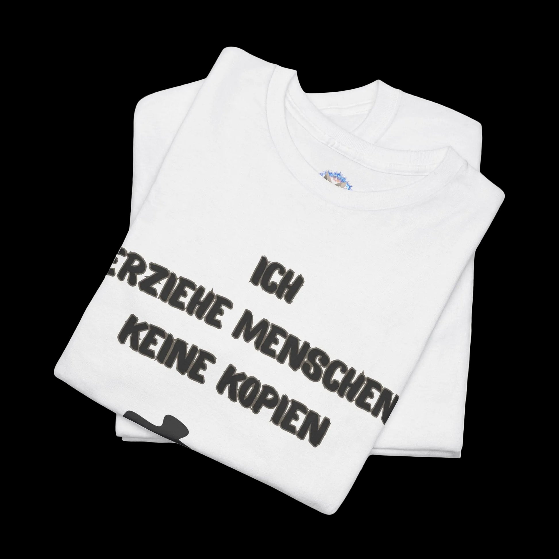 Herren T-Shirt mit lustigem Vater-Spruch "Ich erziehe Menschen und keine Kopien " - Premium Baumwolle