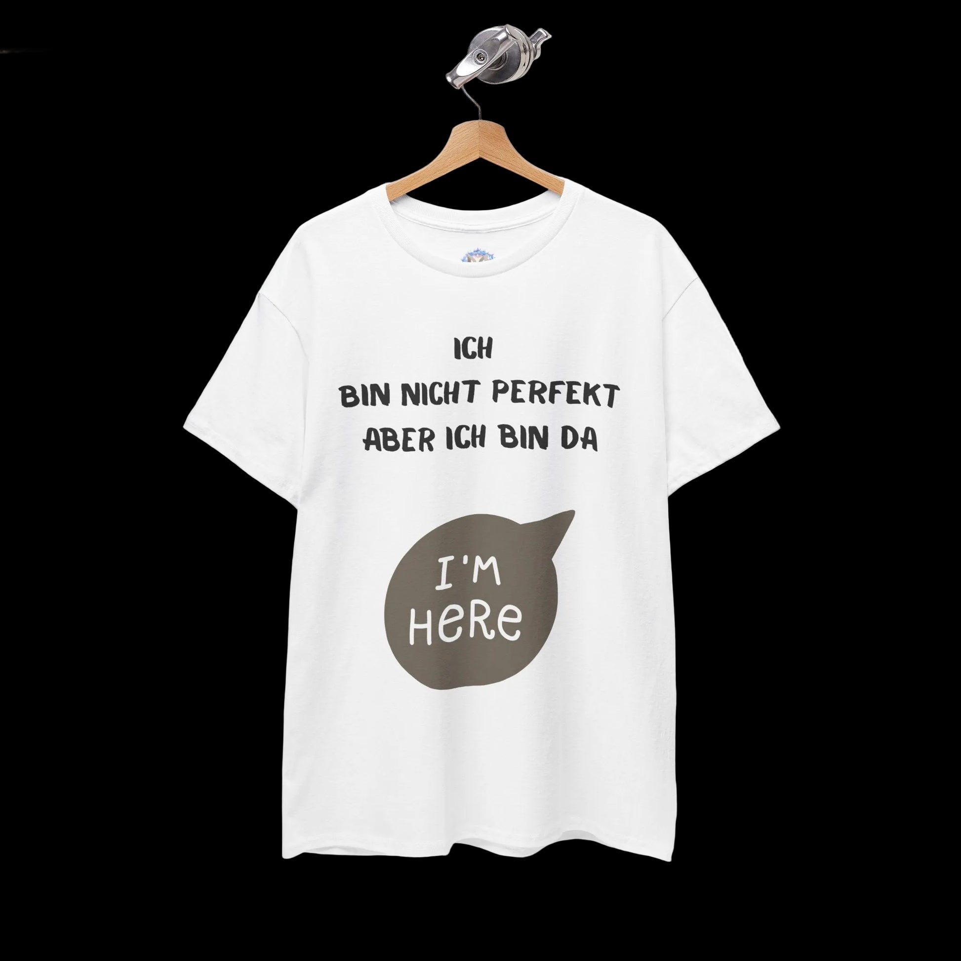 Herren T-Shirt mit lustigem Vater-Spruch "Ich bin nicht perfekt aber ich bin da" - Premium Baumwolle