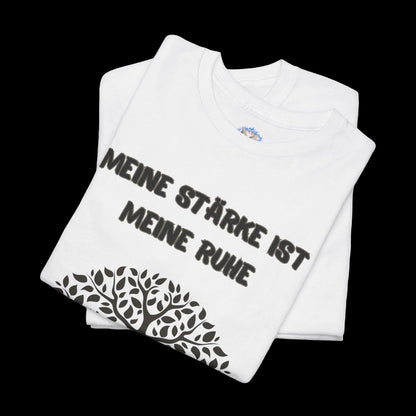  Herren T-Shirt mit lustigem Vater-Spruch "Meine Stärke ist meine Ruhe" - Premium Baumwolle