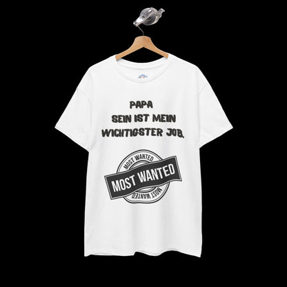 Herren T-Shirt mit lustigem Vater-Spruch "Papa sein ist mein wichtigster Job" - Premium Baumwolle