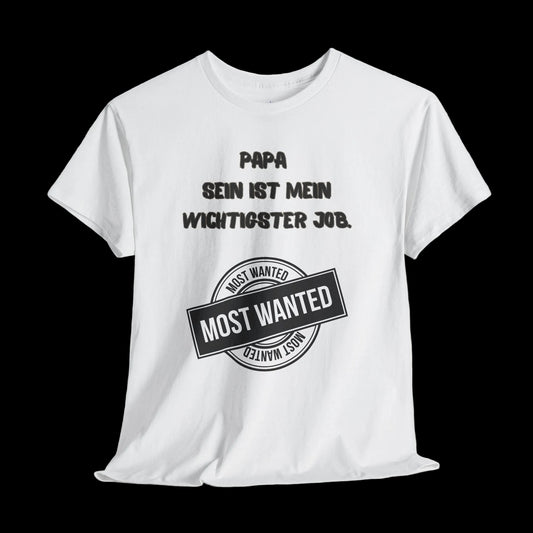 Fatherhood Statement T-Shirt mit Spruch "Papa sein ist mein wichtigster Job" - Vatertagsgeschenk