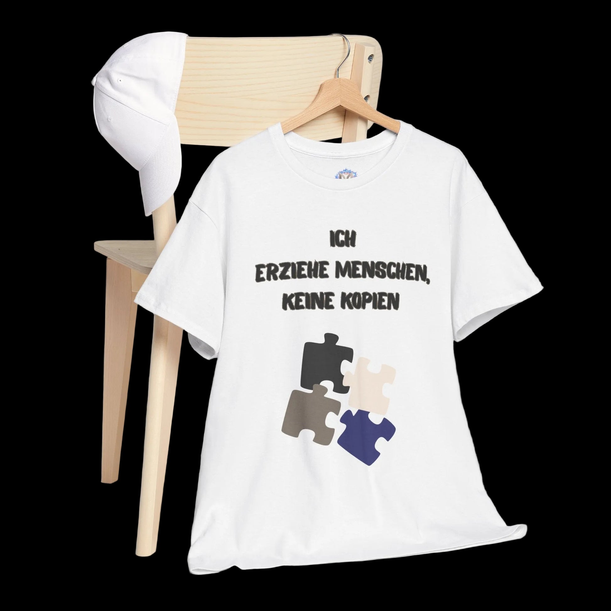 Fatherhood T-Shirt "Ich erziehe Menschen und keine Kopien" - Casual Streetwear für stolze Väter