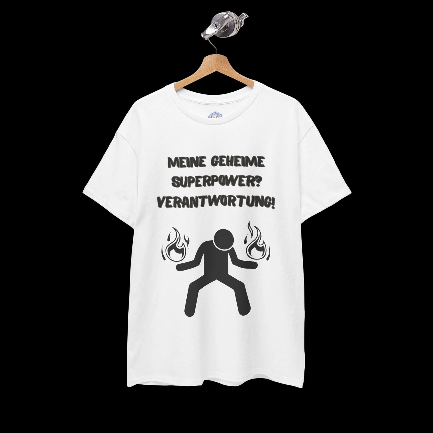 Herren T-Shirt mit lustigem Vater-Spruch "Meine geheime Superpower? Verantwortung!" - Premium Baumwolle